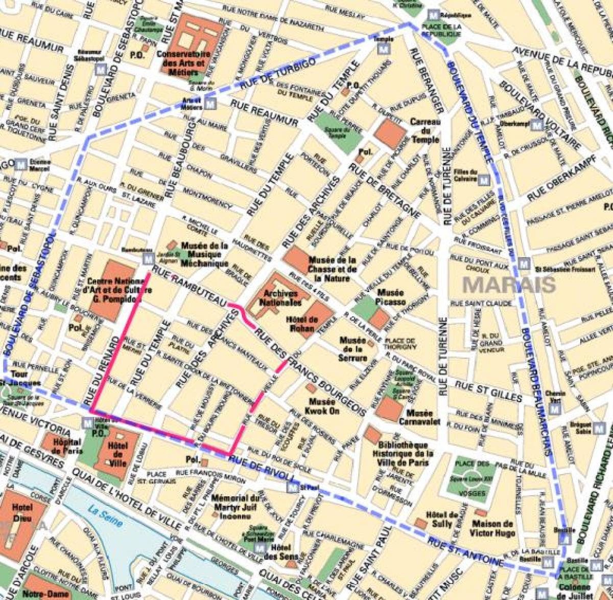 Mapa gay-dzielnica Paryża