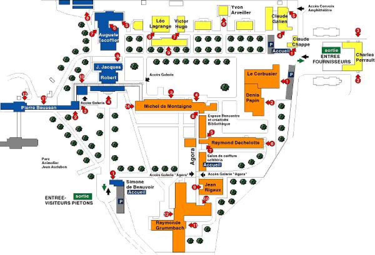 Mapa Georges-Clémenceau szpitalu