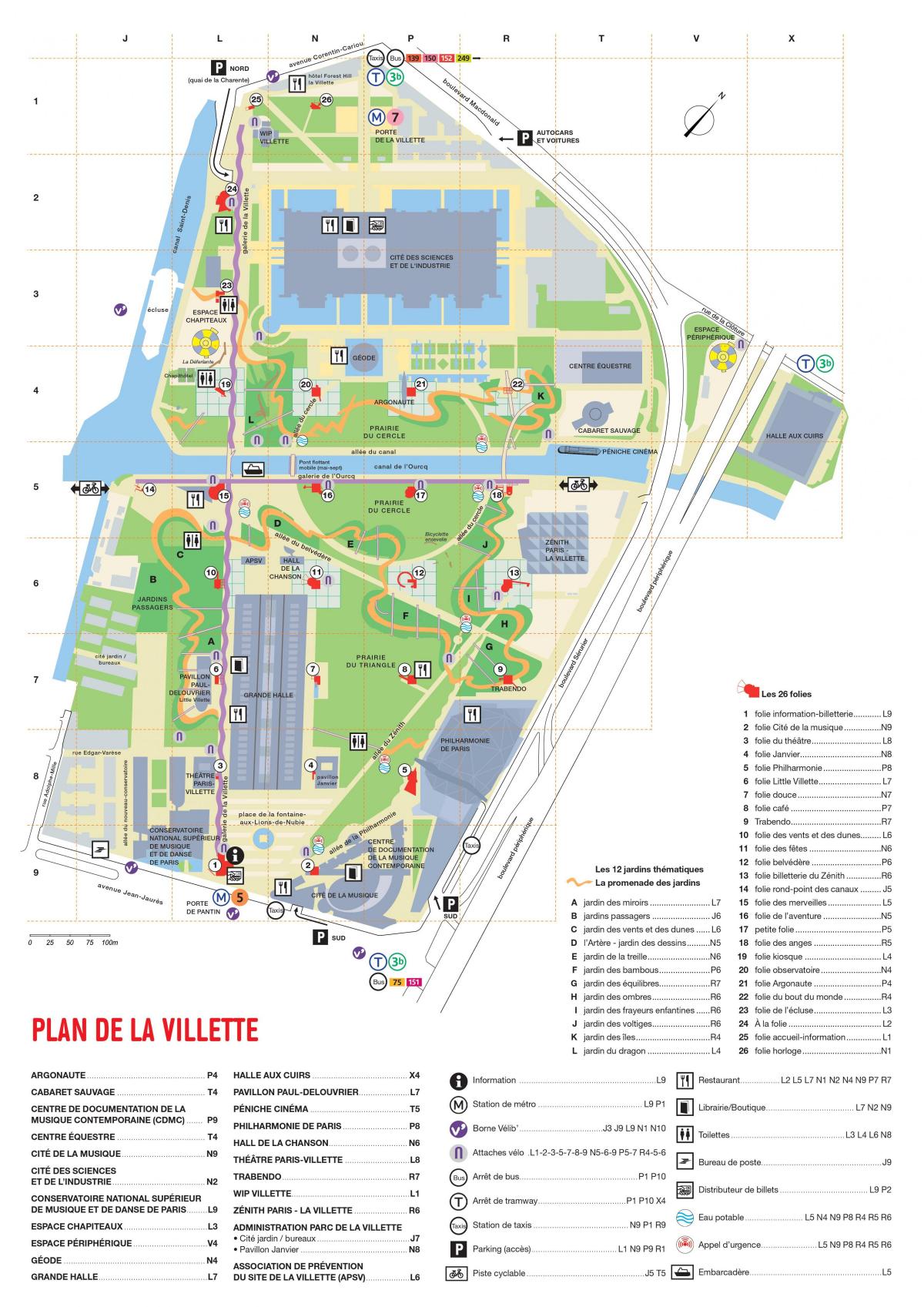 Mapę la Villette