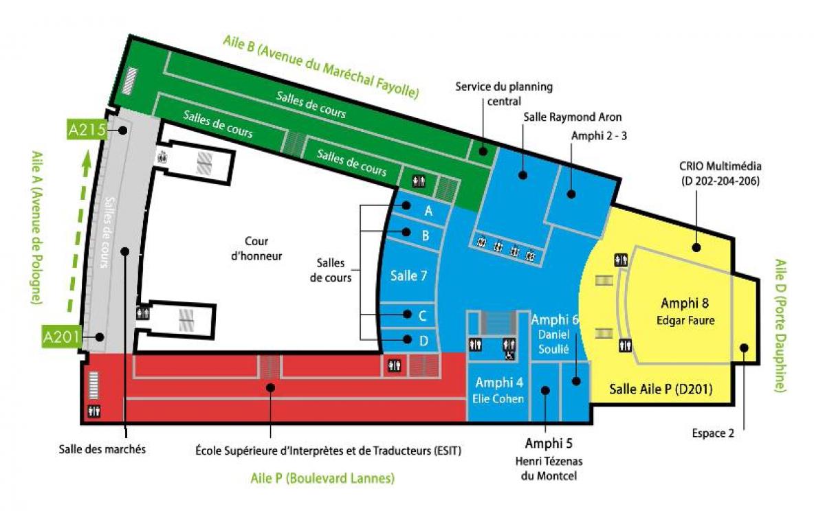 Mapa uniwersytetu Delfin - 2 piętro