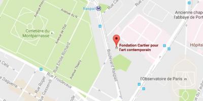 Mapa Fundacja Cartier