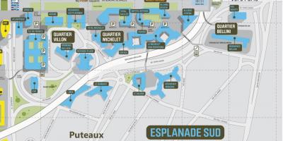 Mapę La Défense Południowej Esplanada
