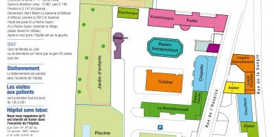 Mapę La Roche-Guyon szpitalu