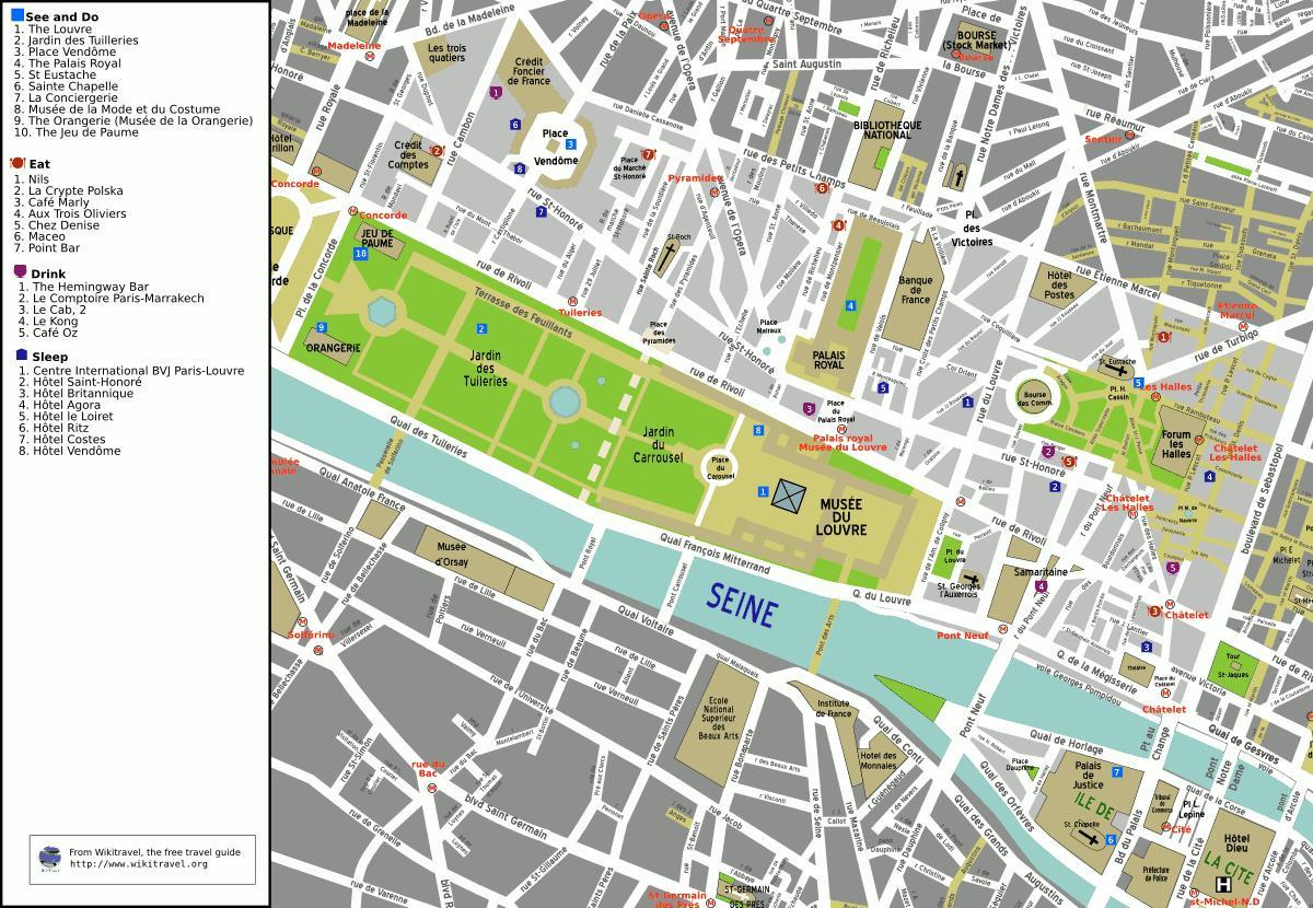 Mapa 1 Paryża