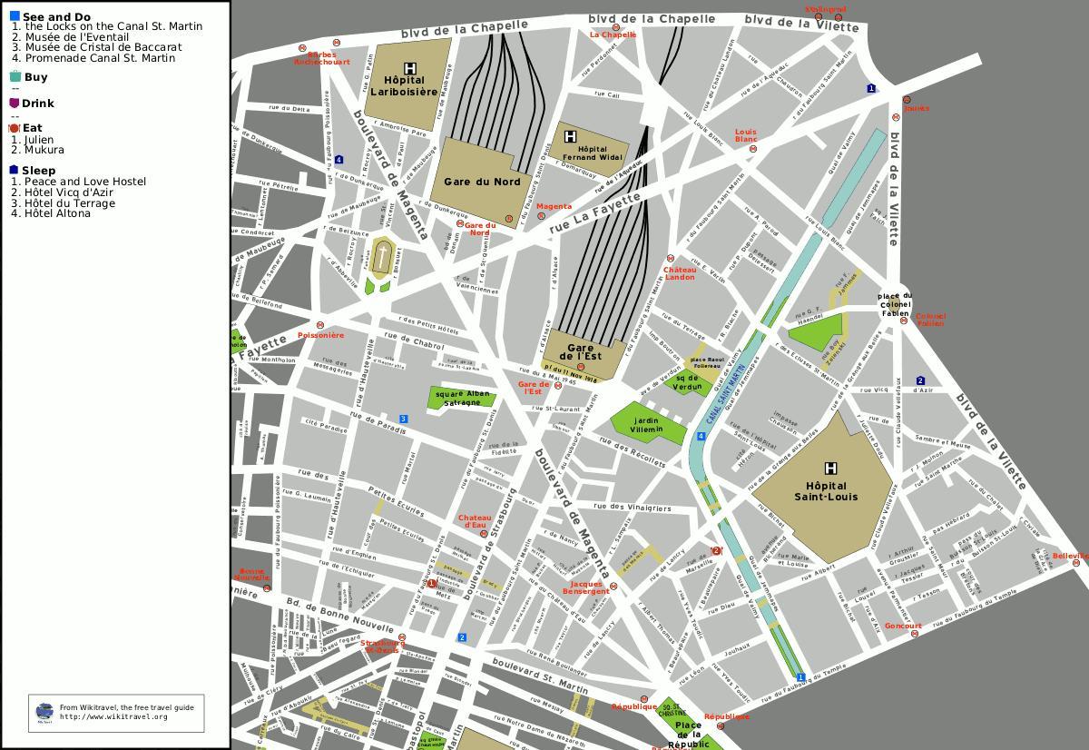 Mapa 10. dzielnicy Paryża