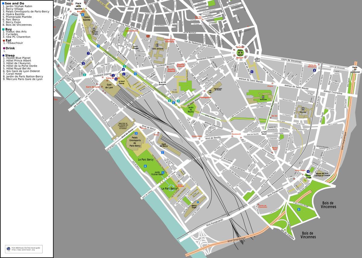 Mapa 12. dzielnicy Paryża