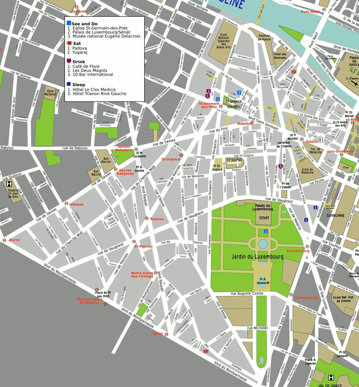 Mapa 6. dzielnicy Paryża