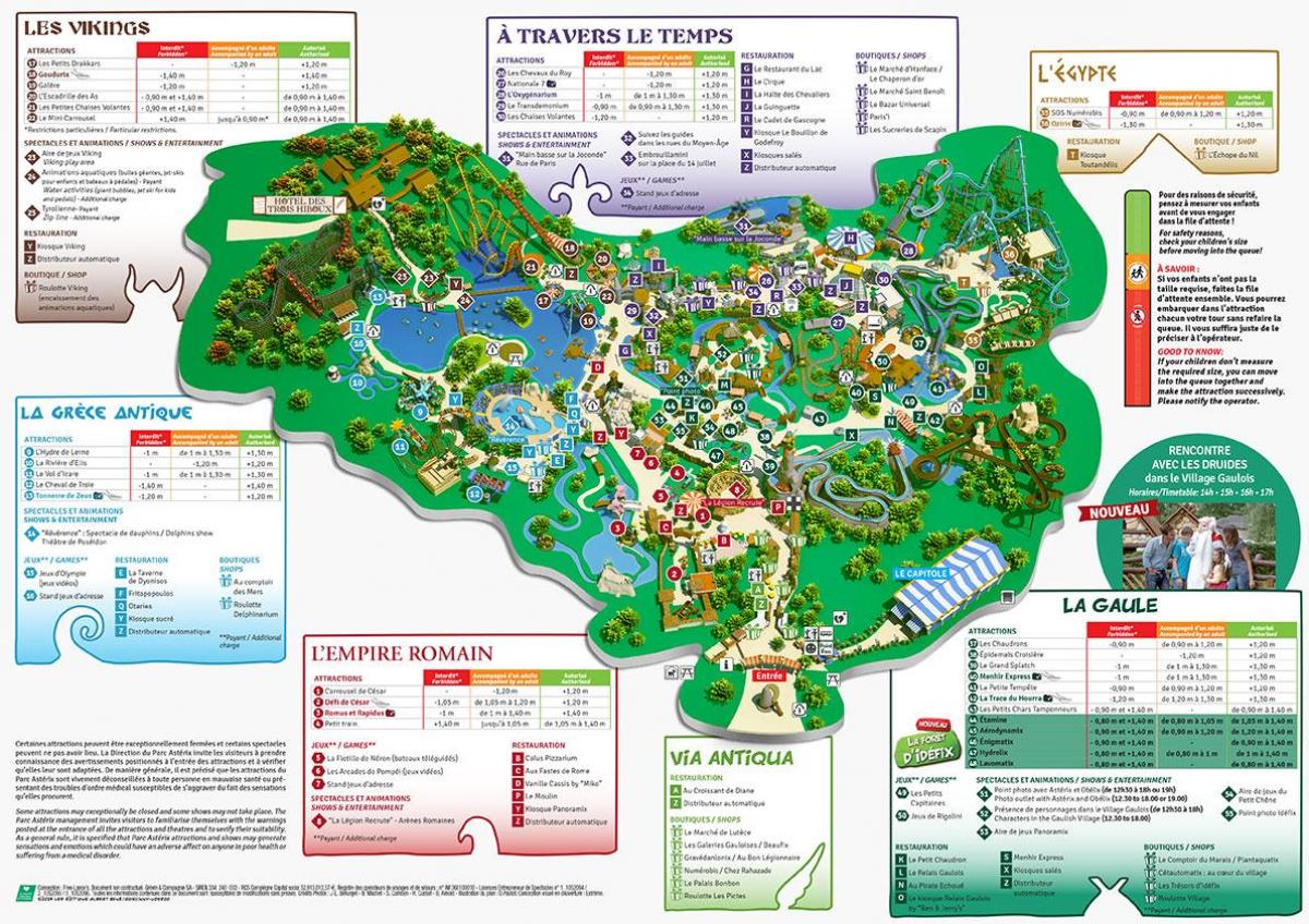 Mapa Asterix park