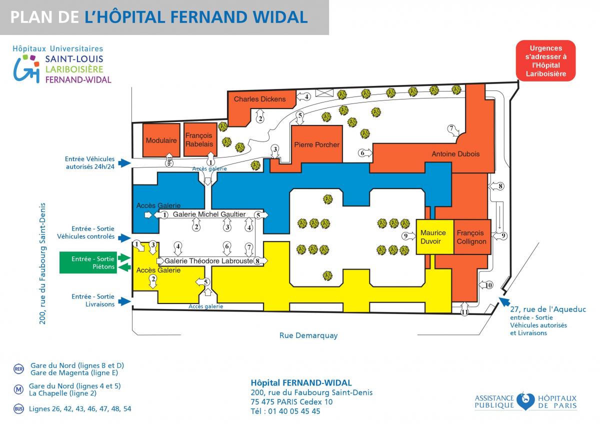 Mapa Fernanda-Widal szpitalu