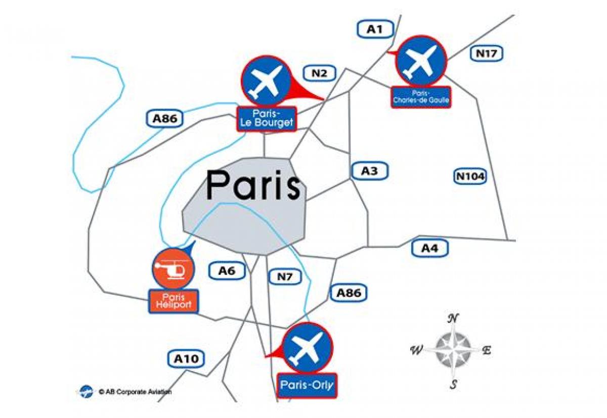 Mapa lotniska Paryż