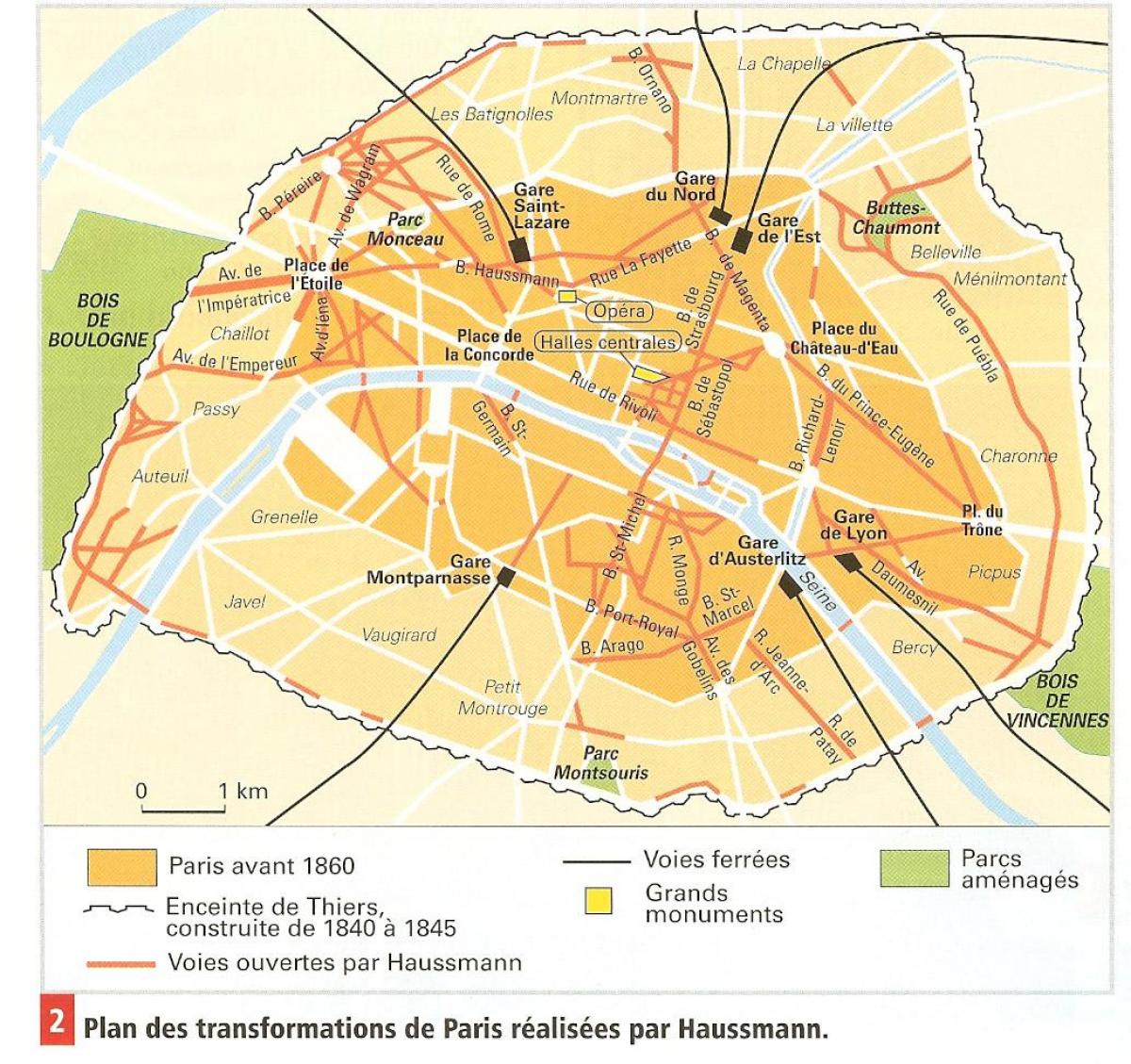 Mapa Osman Paryż