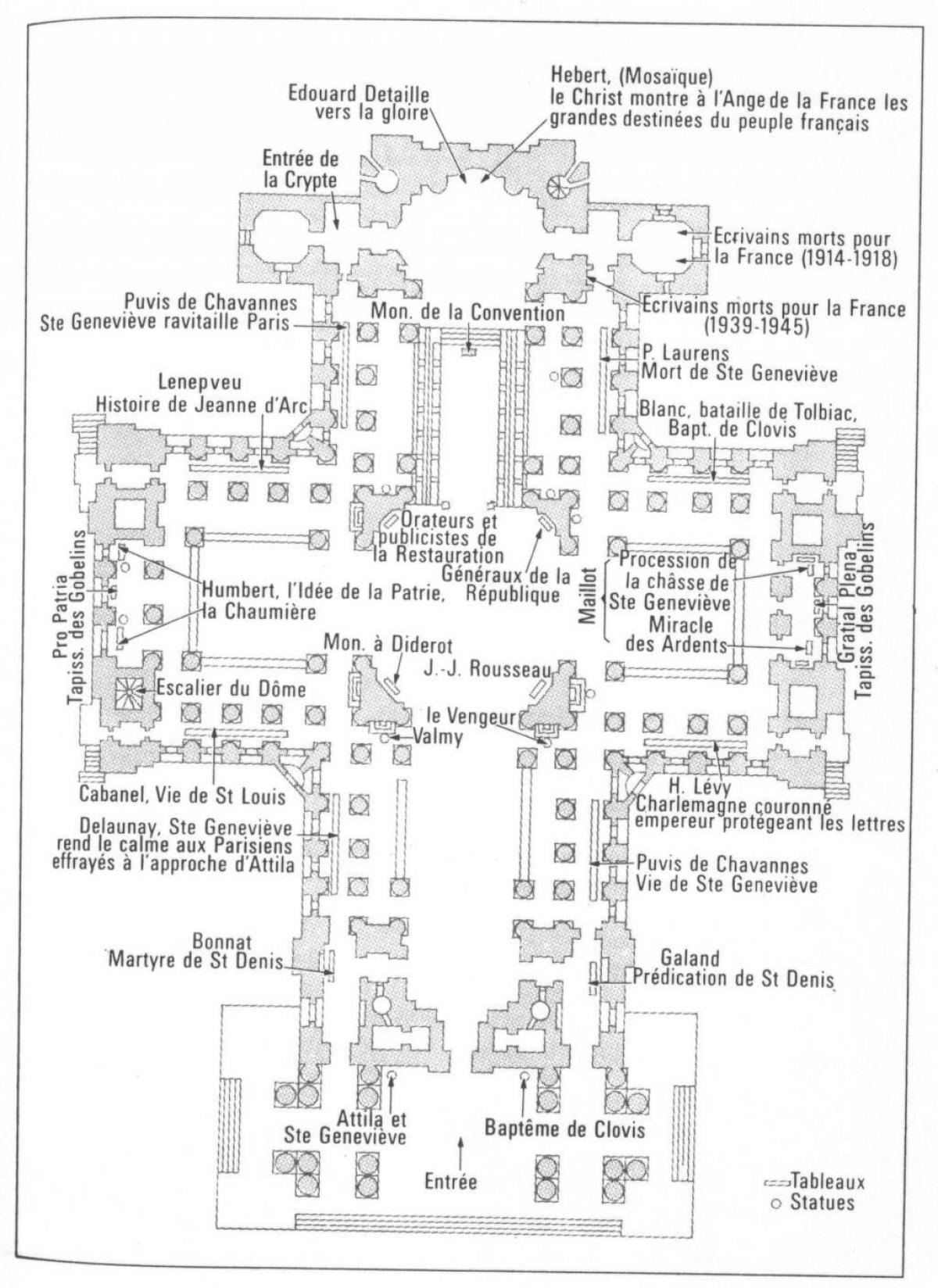 Mapa Panteon, Paryż