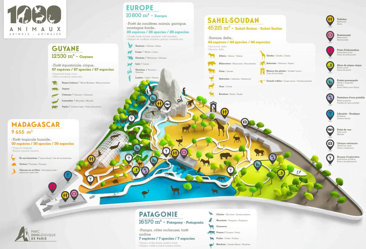 Mapa Paryża Park Zoologiczny