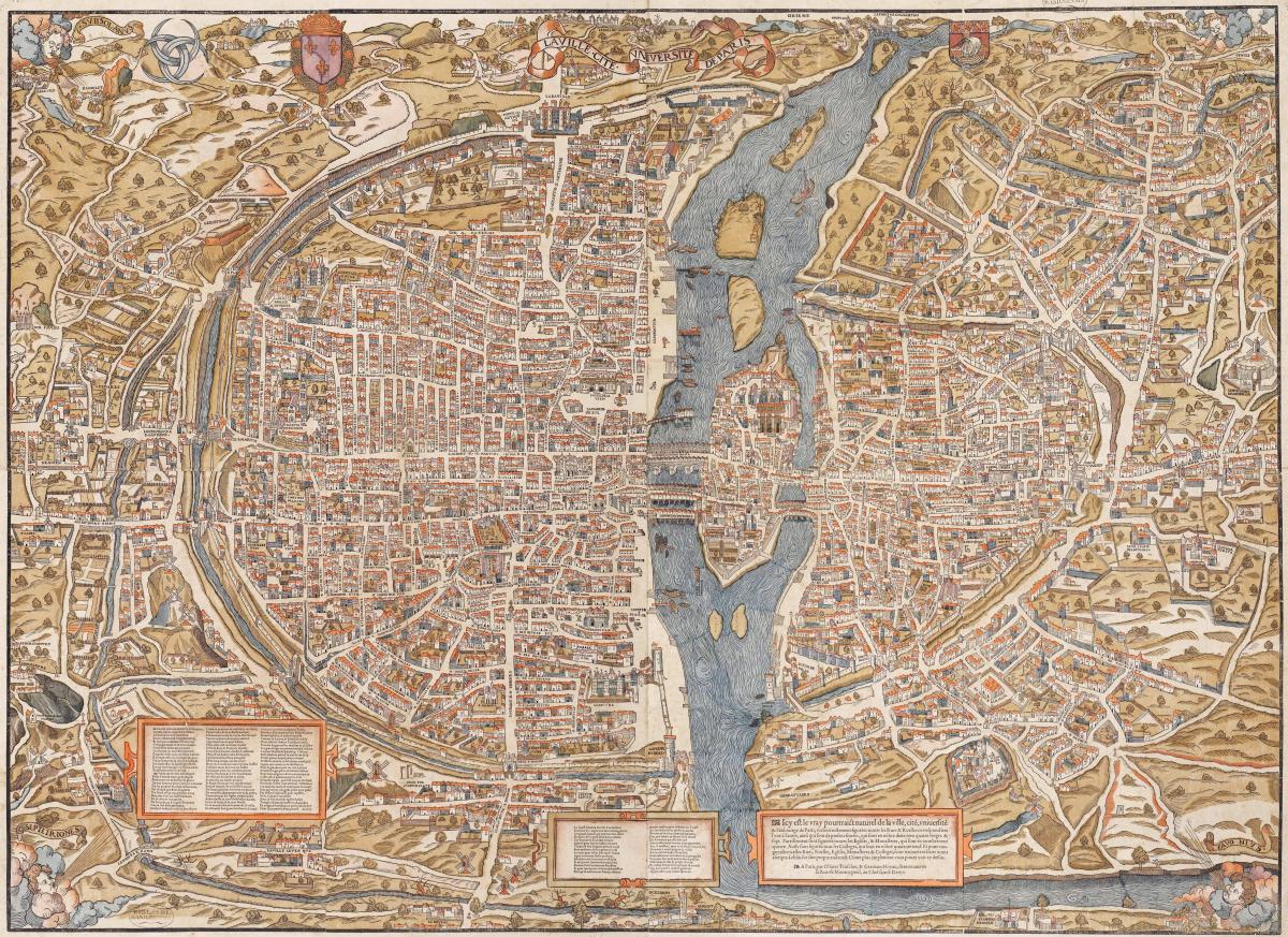 Mapa starego Paryża