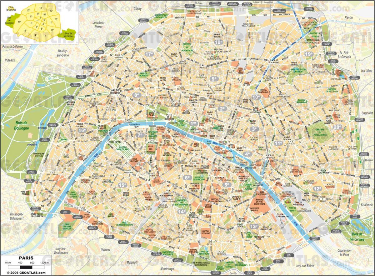 Mapa ulic Paryża