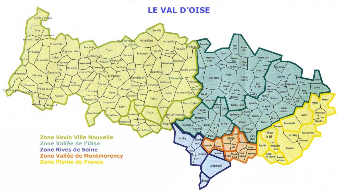 Mapa Val-d ' OISE