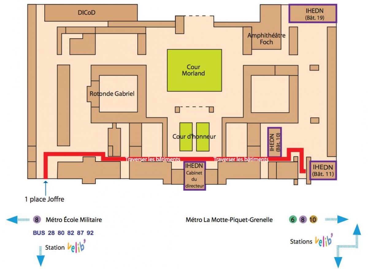 Mapa École Милитер