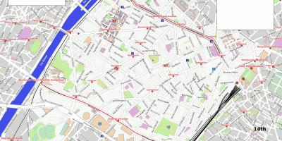 Mapa 15. dzielnicy Paryża
