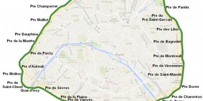 Mapa miejskich bram Paryża