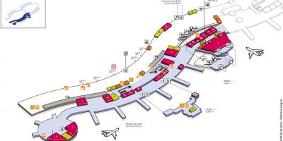 Mapa Charles de Gaulle terminal lotniska 2A