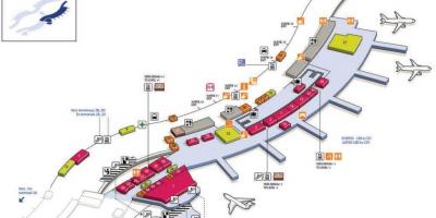 Mapa Charles-de-gaulle terminal 2C lotniska