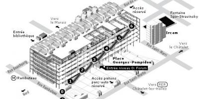 Mapa centrum Pompidou