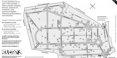 Mapę cmentarza Montmartre