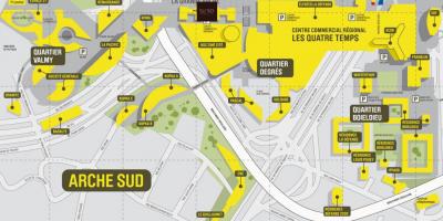 Mapę La Défense Południowej arka