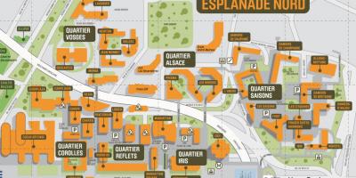 Mapę La Défense Północnej Esplanada