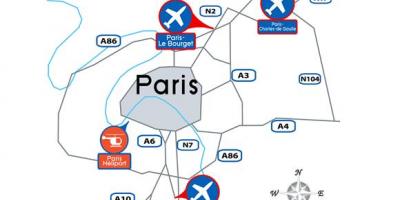 Mapa lotniska Paryż