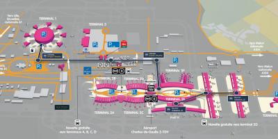 Mapa lotniska Roissy