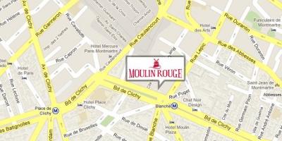 Mapę Moulin Rouge