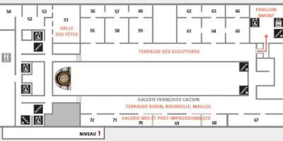 Mapa muzeum d ' Orsay poziom 2