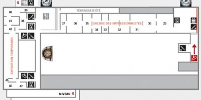 Mapa muzeum d ' Orsay poziom 5