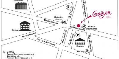 Mapa muzeum Grévin wosk