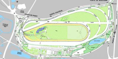 Mapa Longchamp Racecourse