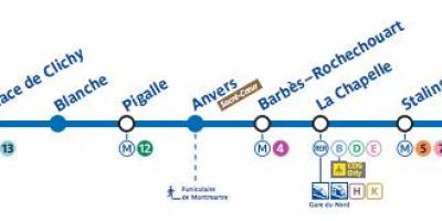 Mapa Paryża metra 2