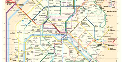 Mapa Paryża metra