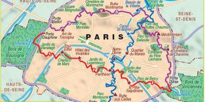 Mapa Paryża piesze wycieczki