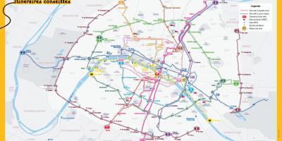 Mapa Paryża na rowerze