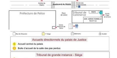 Mapa Pałac sprawiedliwości Paryż