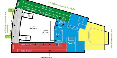 Mapa uniwersytetu Dauphine - 3 piętro