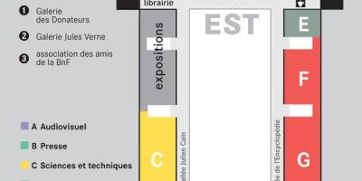 Mapa bibliotece Francji - 1 piętro