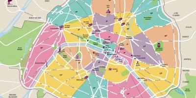 Mapa atrakcji Paryża