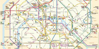 Mapę przystanków autobusowych РАТП
