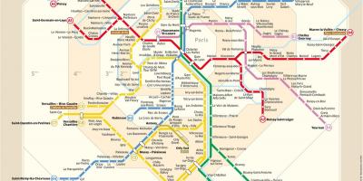 Mapa pociągów rer w